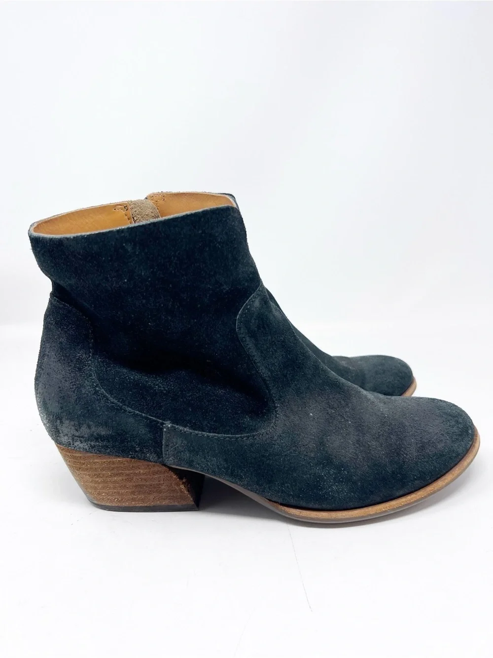 KORK EASE BLACK SUEDE SIDE ZIP BOOTIES WOMENS SZ 9